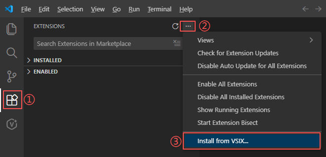 VSIX からインストール
